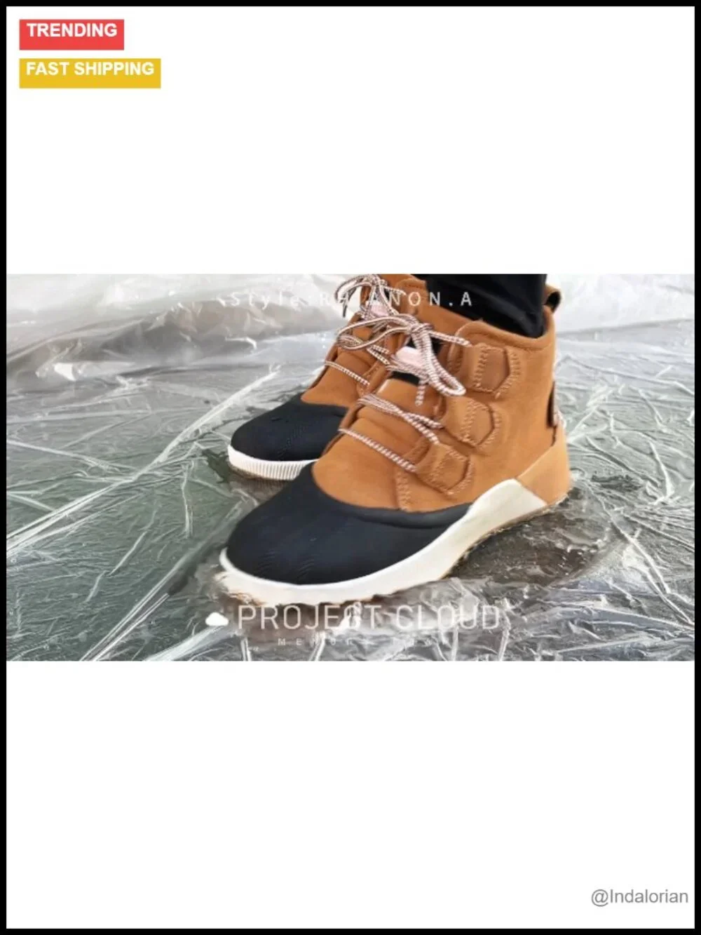 Waterproof Snow Boots Memory Foam Non-Slip Lace-Up Ankle Boots